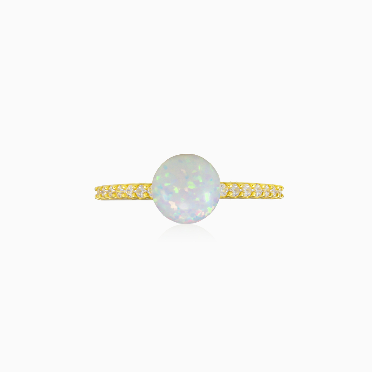 Bague opale blanche Clearance