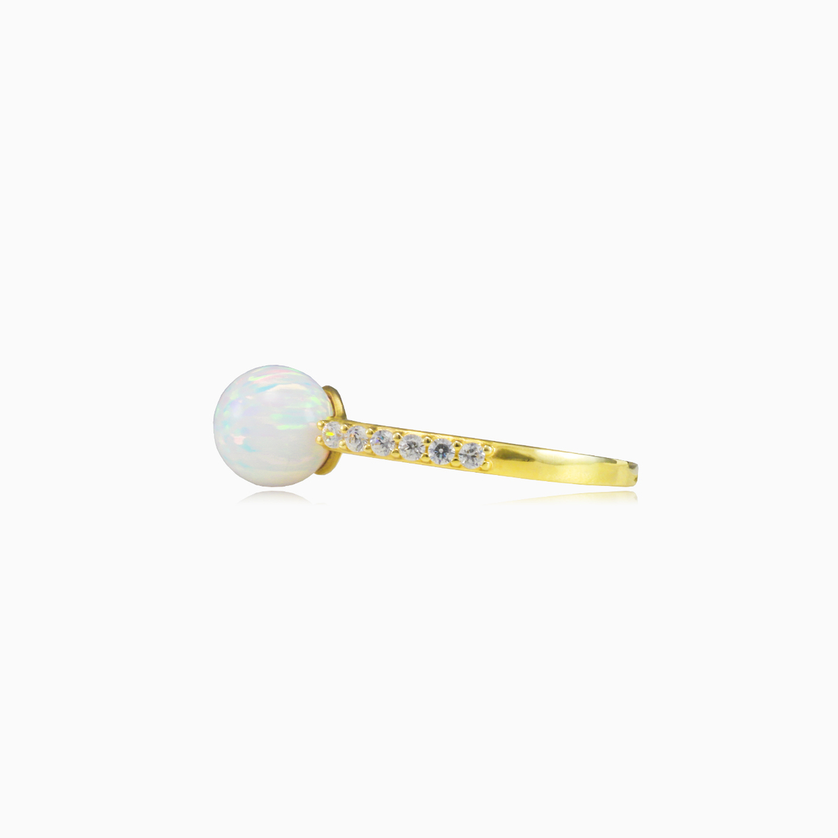 Accent gold white opal ring woman Rings Tinge N.2