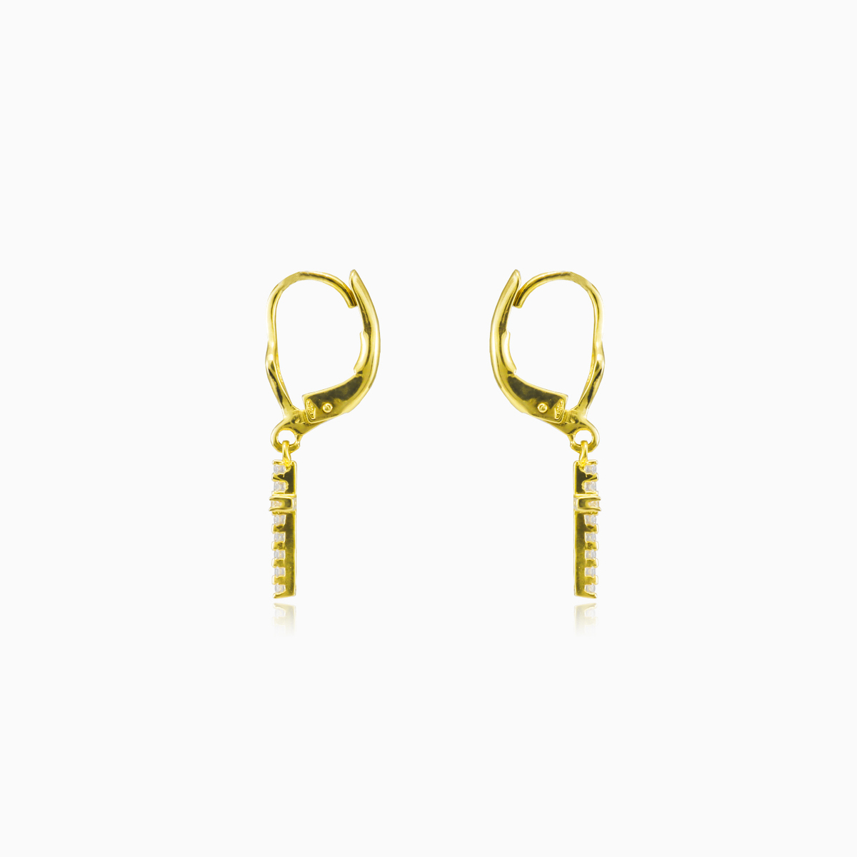 Ohrringe mit Kristallkreuz aus Gold unisex Ohrringe Santa Croce N.2