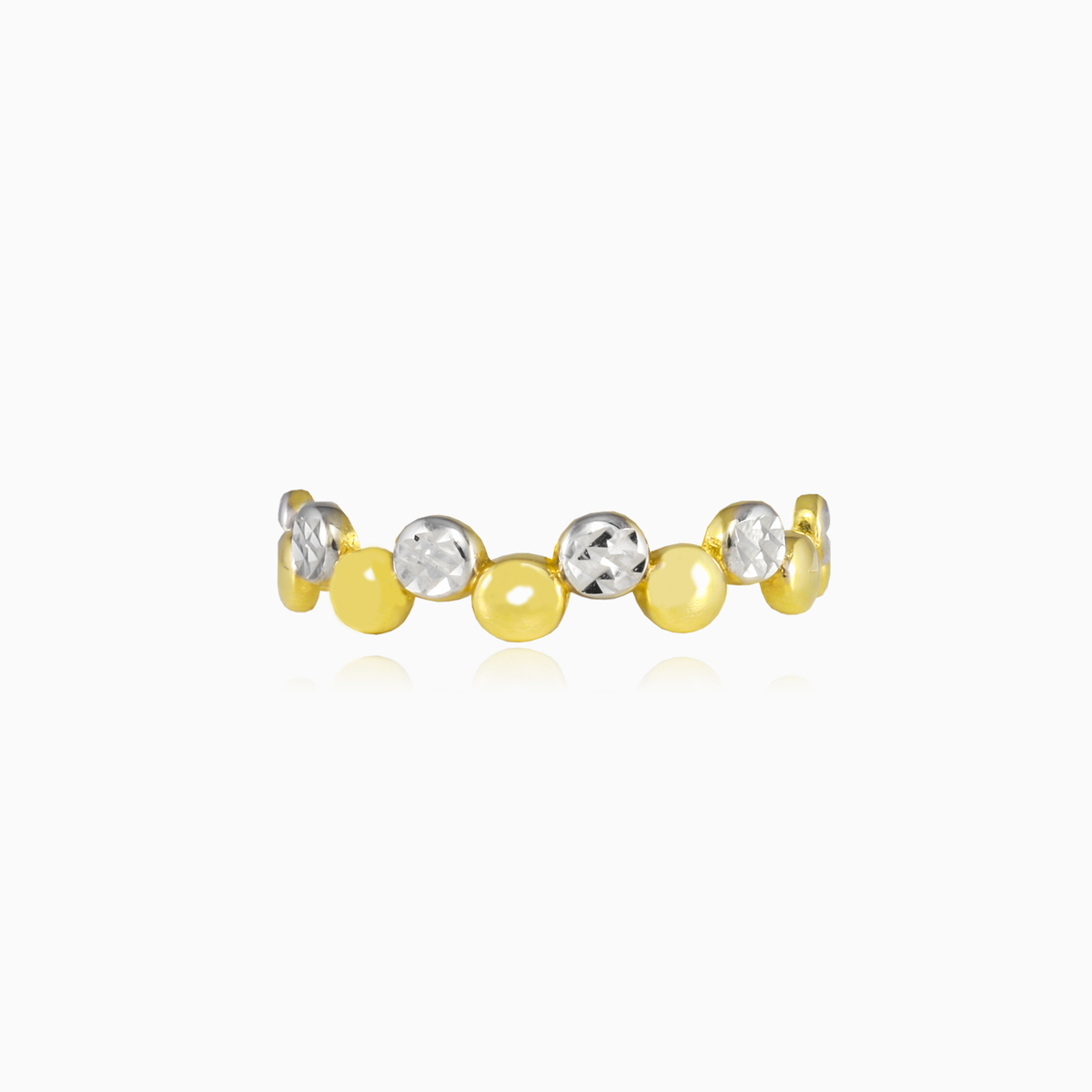 Yellow and white gold bubble ring woman Wedding rings Lustrous N.1
