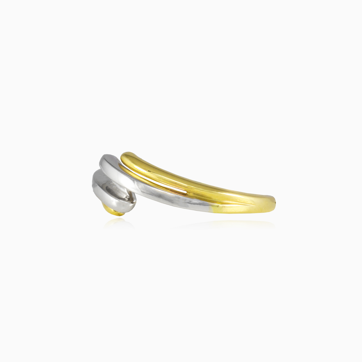 Anillo de oro blanco y amarillo trenzado mujer Anillos Lustrous N.2