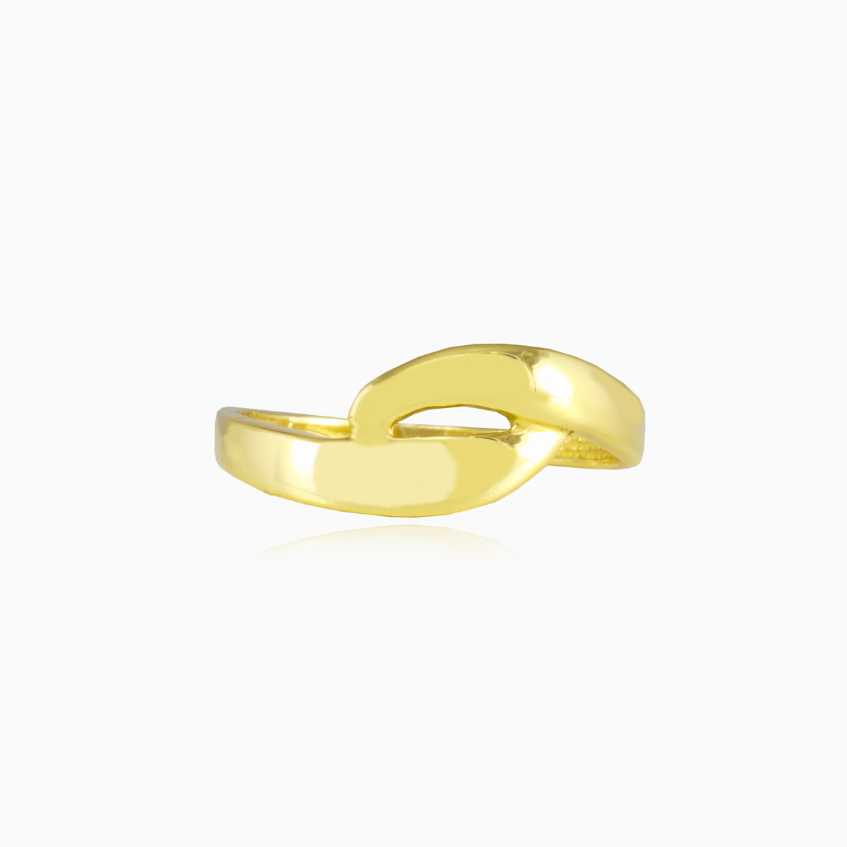 Twisted yellow gold high polished ring unisex Rings Lustrous N.1