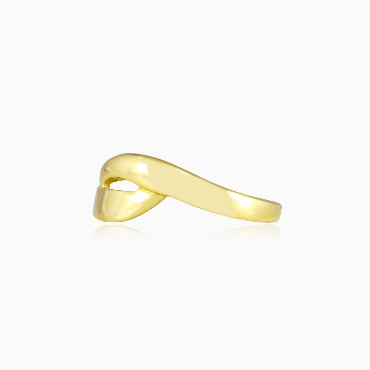 Twisted yellow gold high polished ring unisex Rings Lustrous N.2