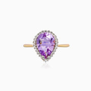 Pear-cut amethyst rose gold ring woman Rings Royal
