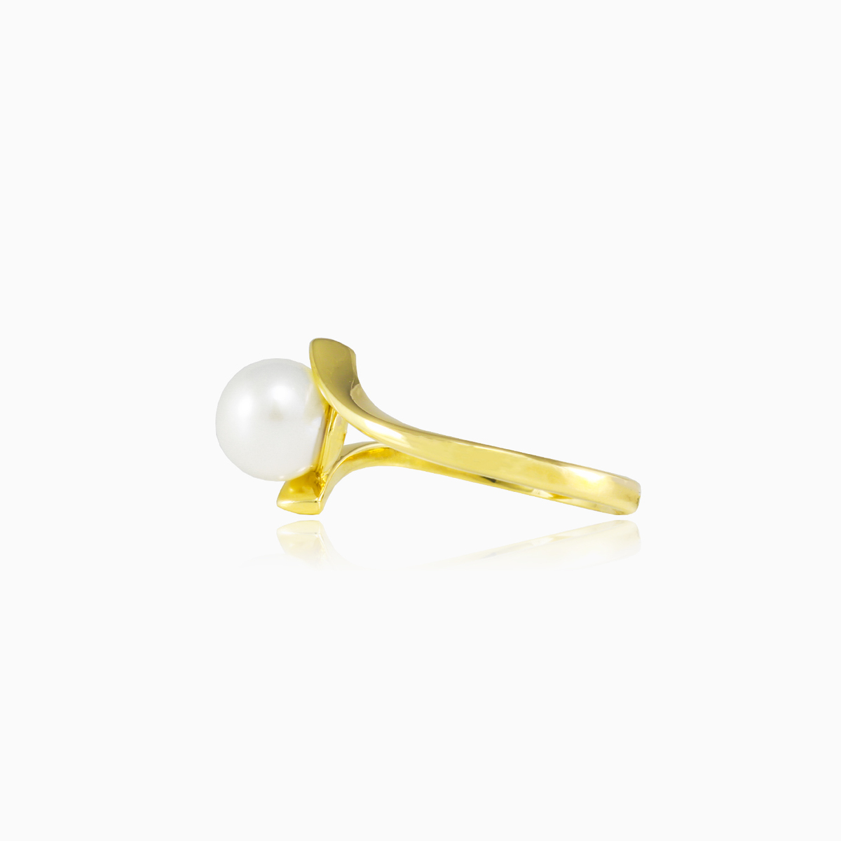 Twisted pearl gold ring woman Rings Lustrous N.2
