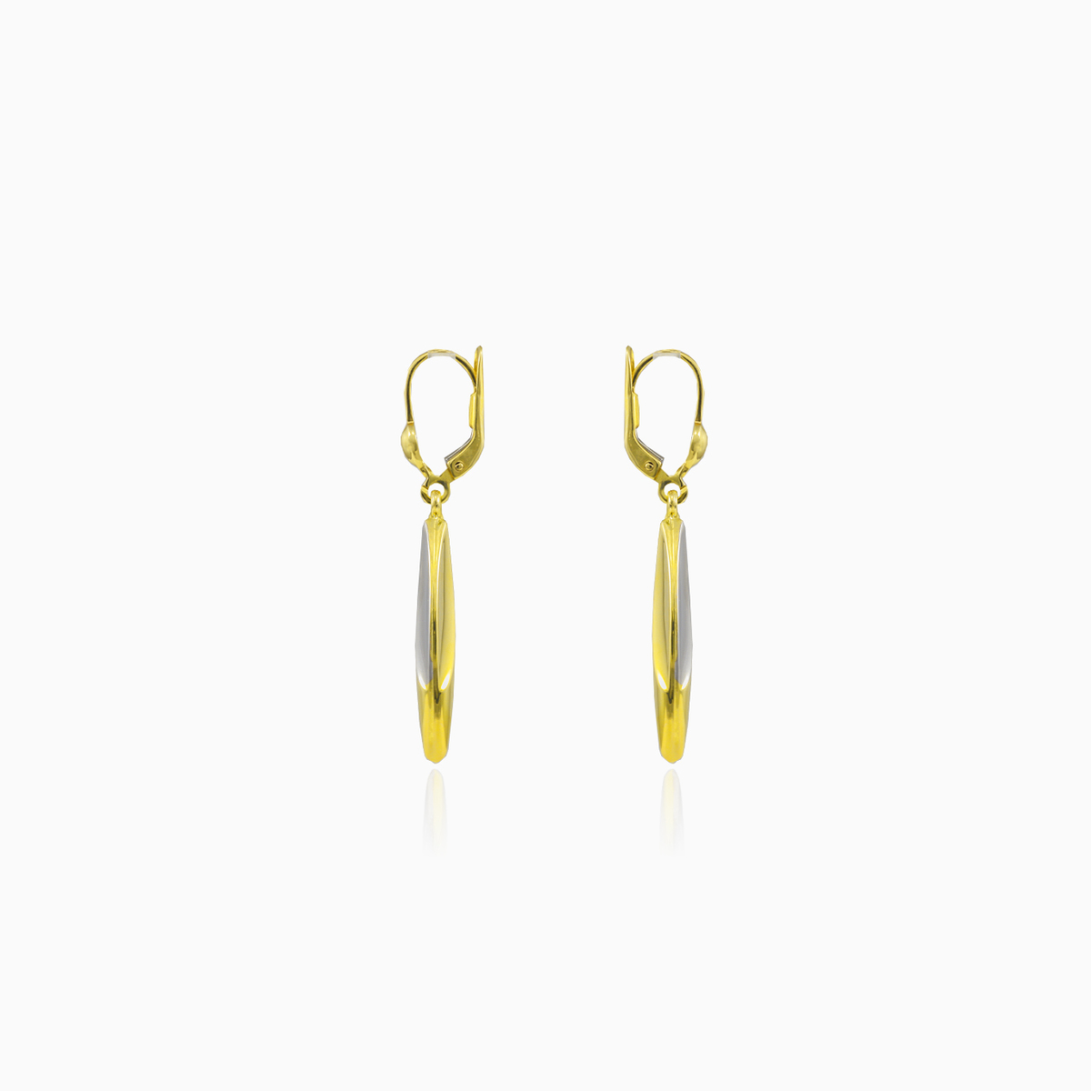 Boucles d'oreilles brillantes en or bicolore femme Boucles d'oreilles Lustrous N.2