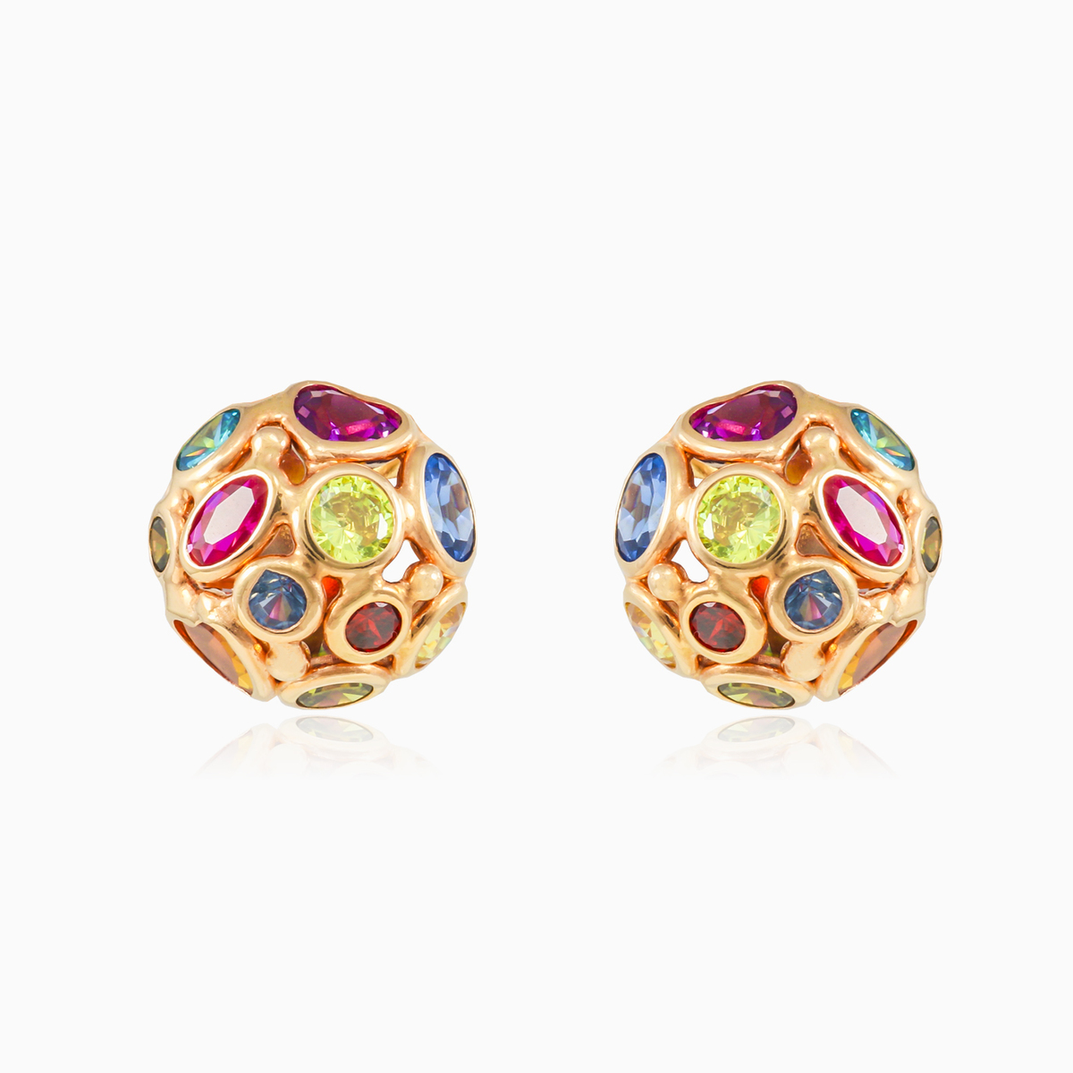 Mosaico Goldkugel-Ohrringe Frauen Ohrringe Mosaico N.1