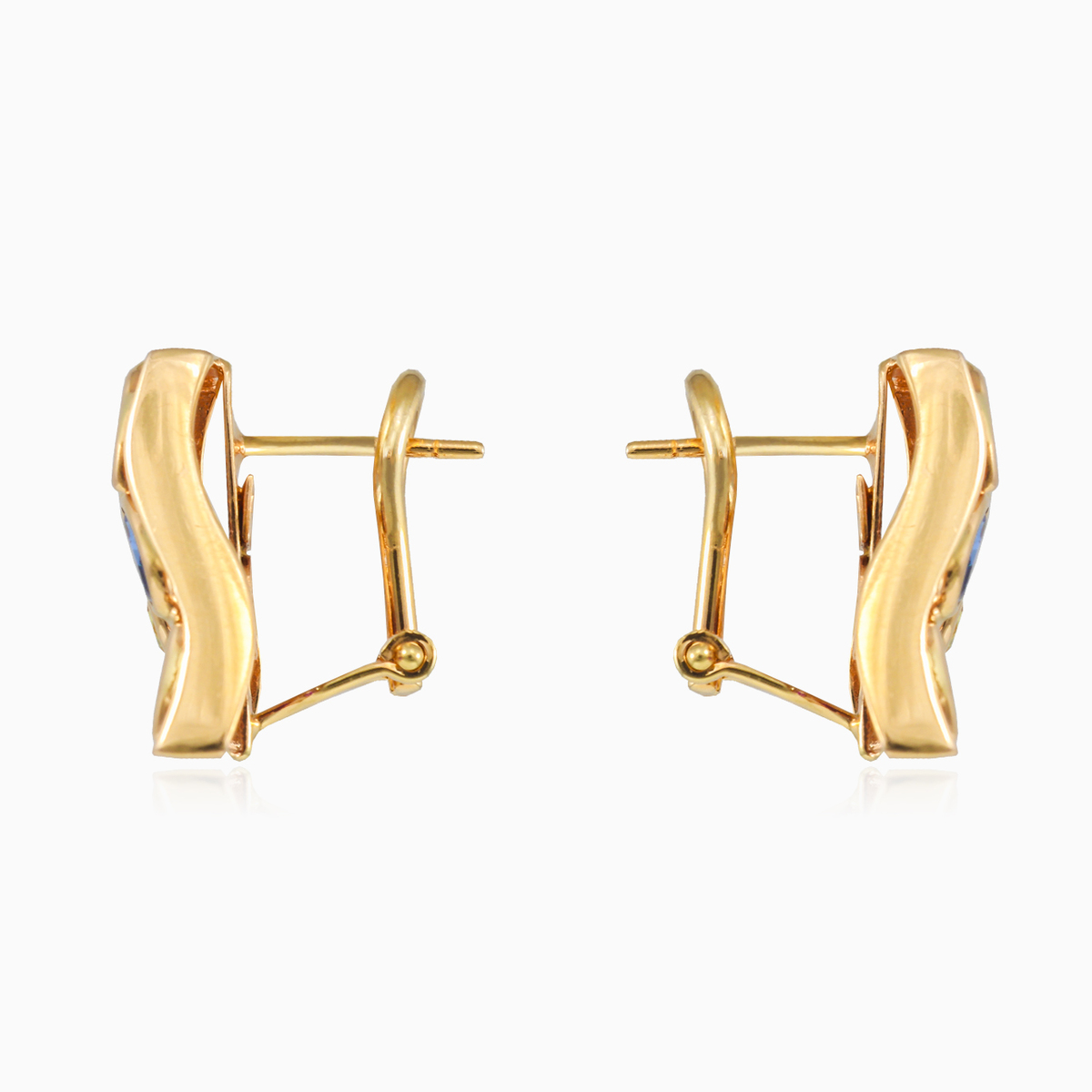 Zlaté lichoběžníkové náušnice z kolekce MOSAICO dámské Náušnice Mosaico N.2