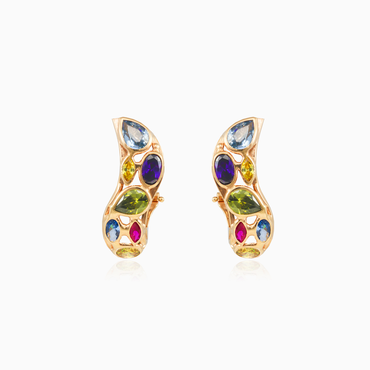 Pendientes Mosaico serpiente de oro mujer Pendientes Mosaico N.1