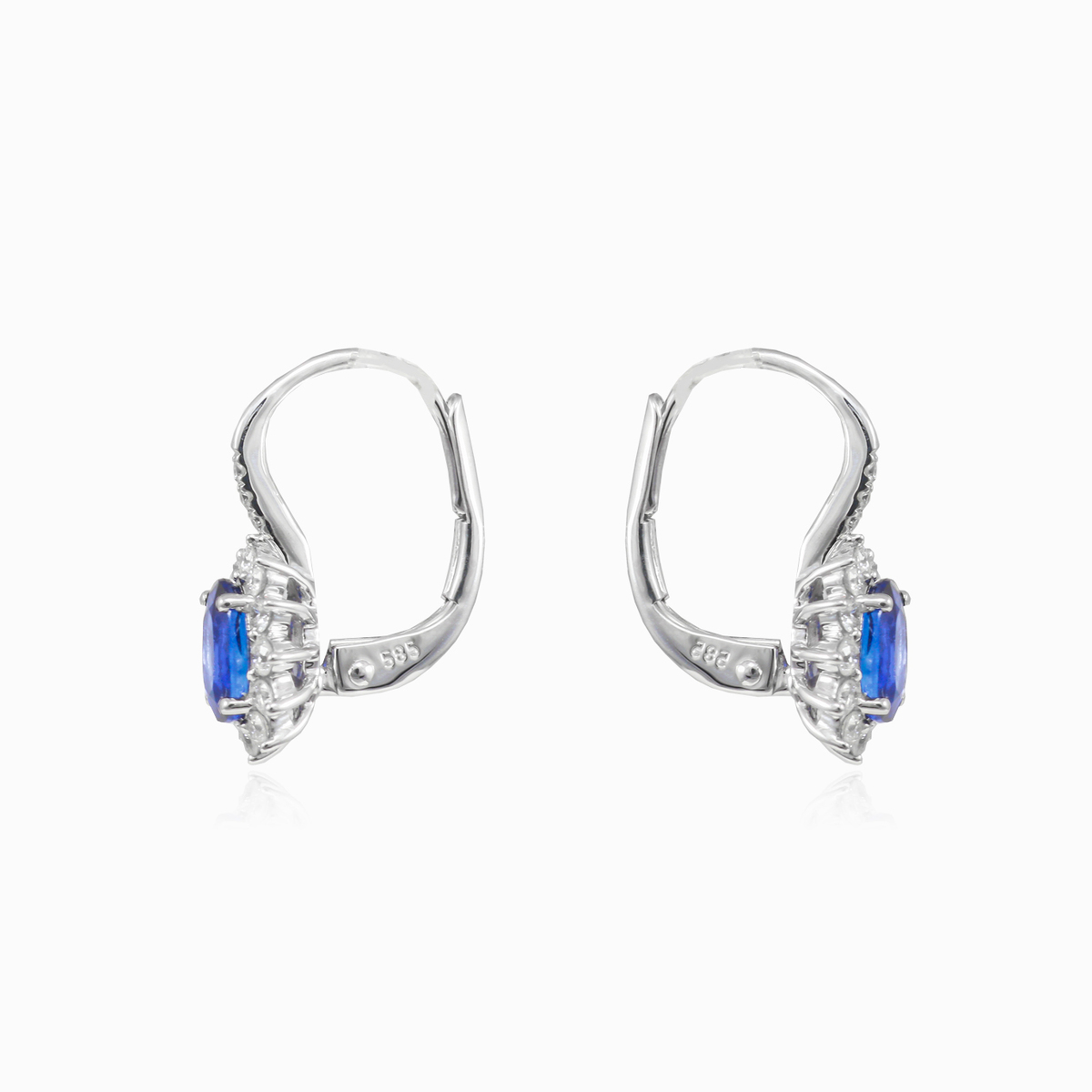 Boucles d'oreilles en tanzanite et diamant femme Boucles d'oreilles Brillantino N.2
