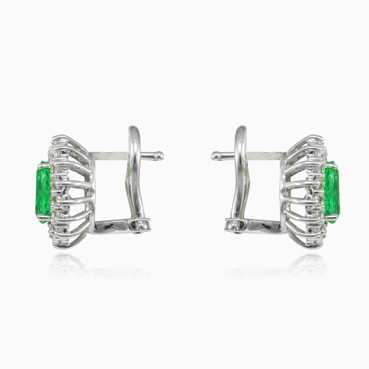 Royal emerald white gold earrings woman Earrings Brillantino N.2