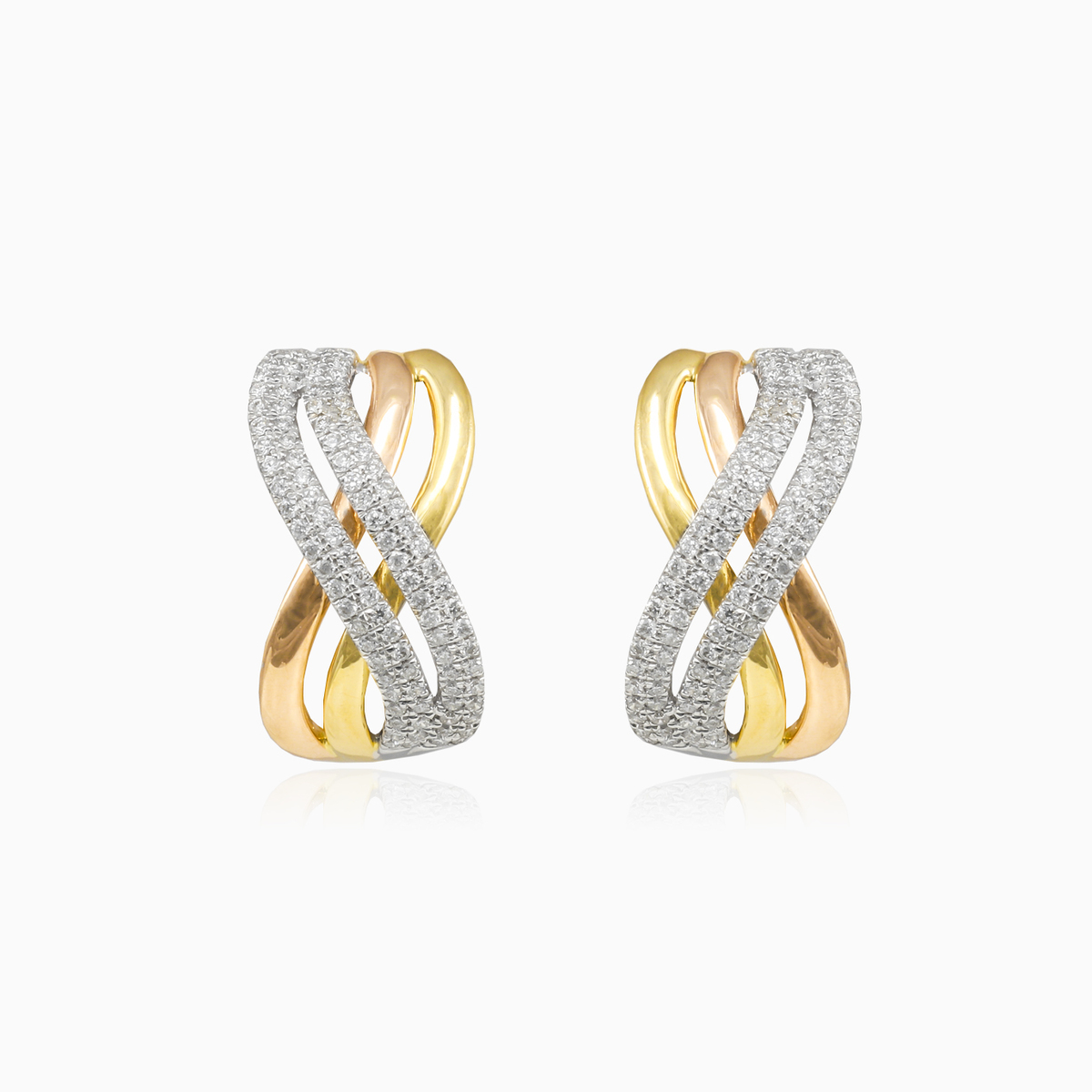 Tri-color diamond earrings woman Earrings Brillantino N.1