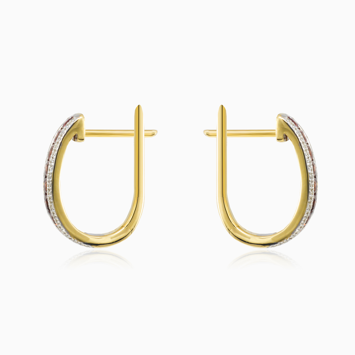 Pendientes de granate y diamante mujer Pendientes Brillantino N.2