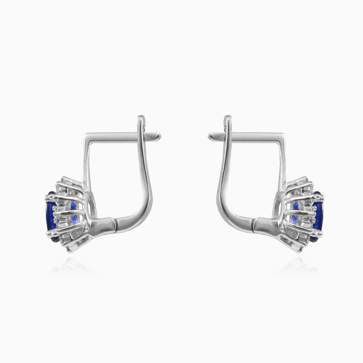 Pendientes de zafiro real ovalado mujer Pendientes Brillantino N.2