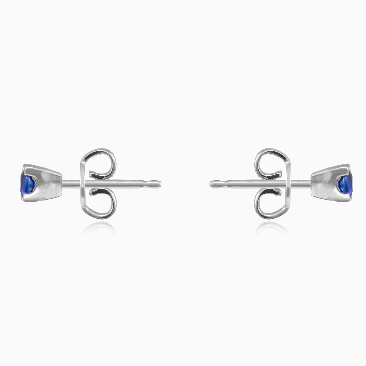 Aretes zafiro en oro unisex Pendientes Tinge N.2