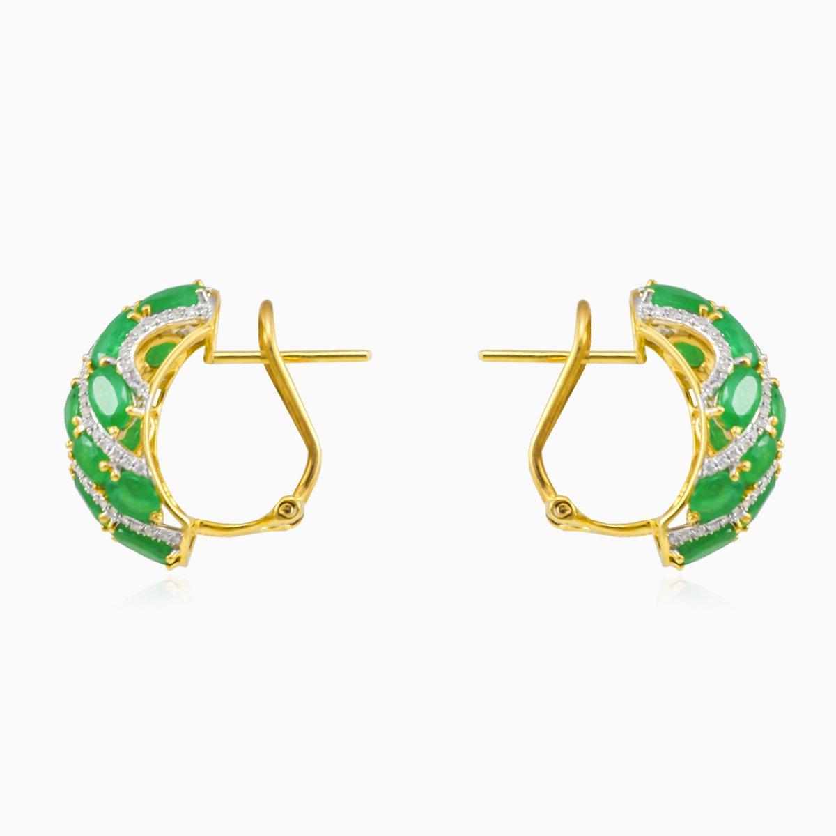 Boucles d'oreilles bombe en émeraude et diamant femme Boucles d'oreilles Brillantino N.2