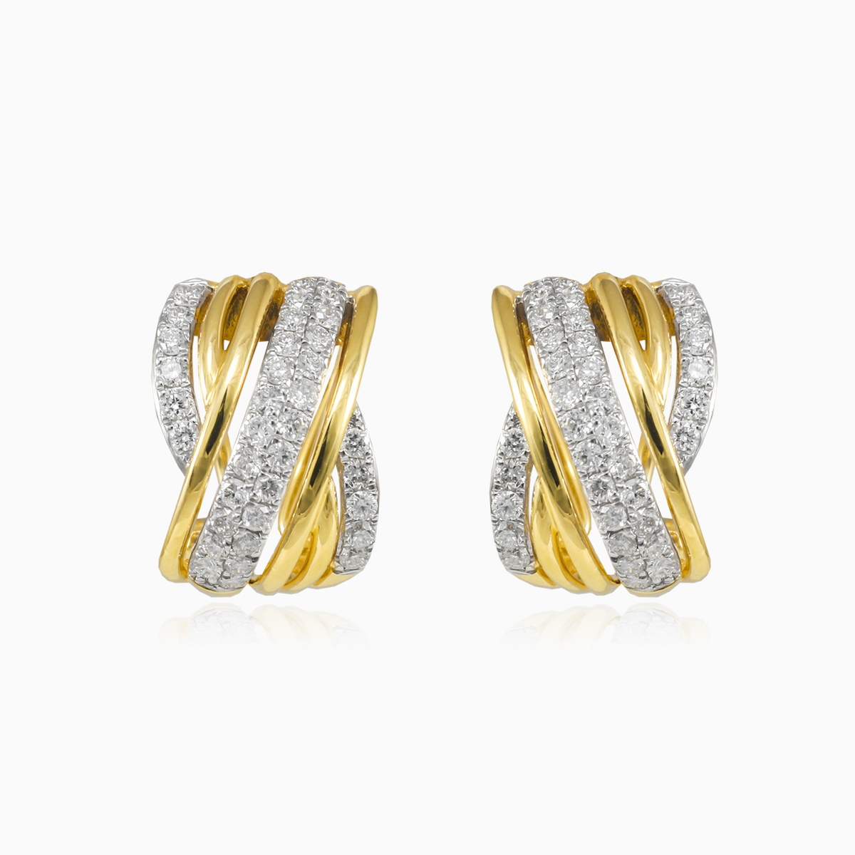 Pendientes retorcidos de diamantes mujer Pendientes Brillantino N.1