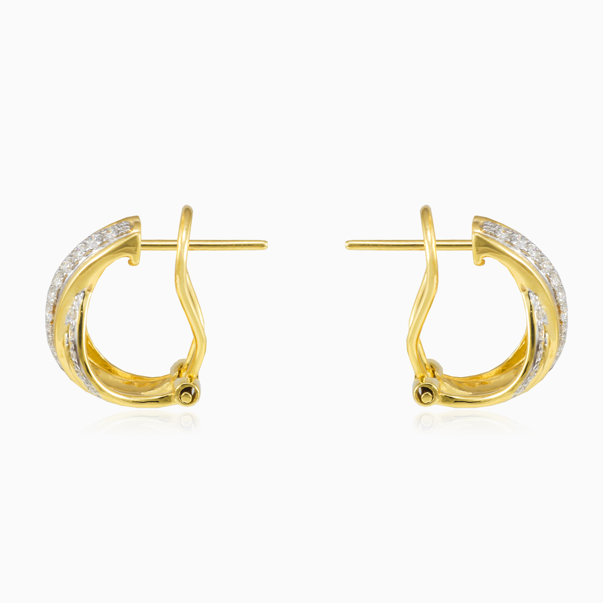 Pendientes retorcidos de diamantes mujer Pendientes Brillantino N.2