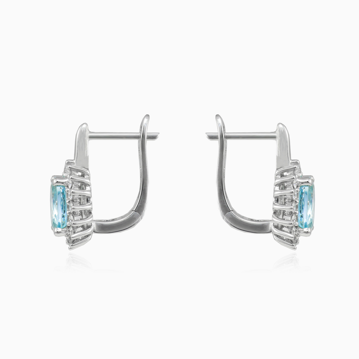 Royal aquamarine diamond earrings Женские Серьги Brillantino N.2