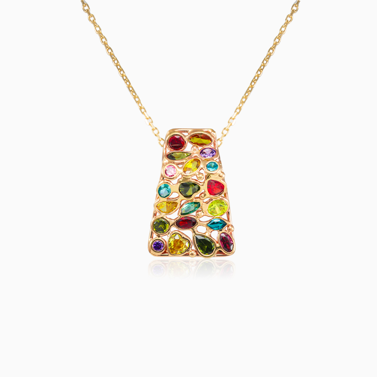 Mosaico trapeze gold pendant Женские Подвески Mosaico N.1