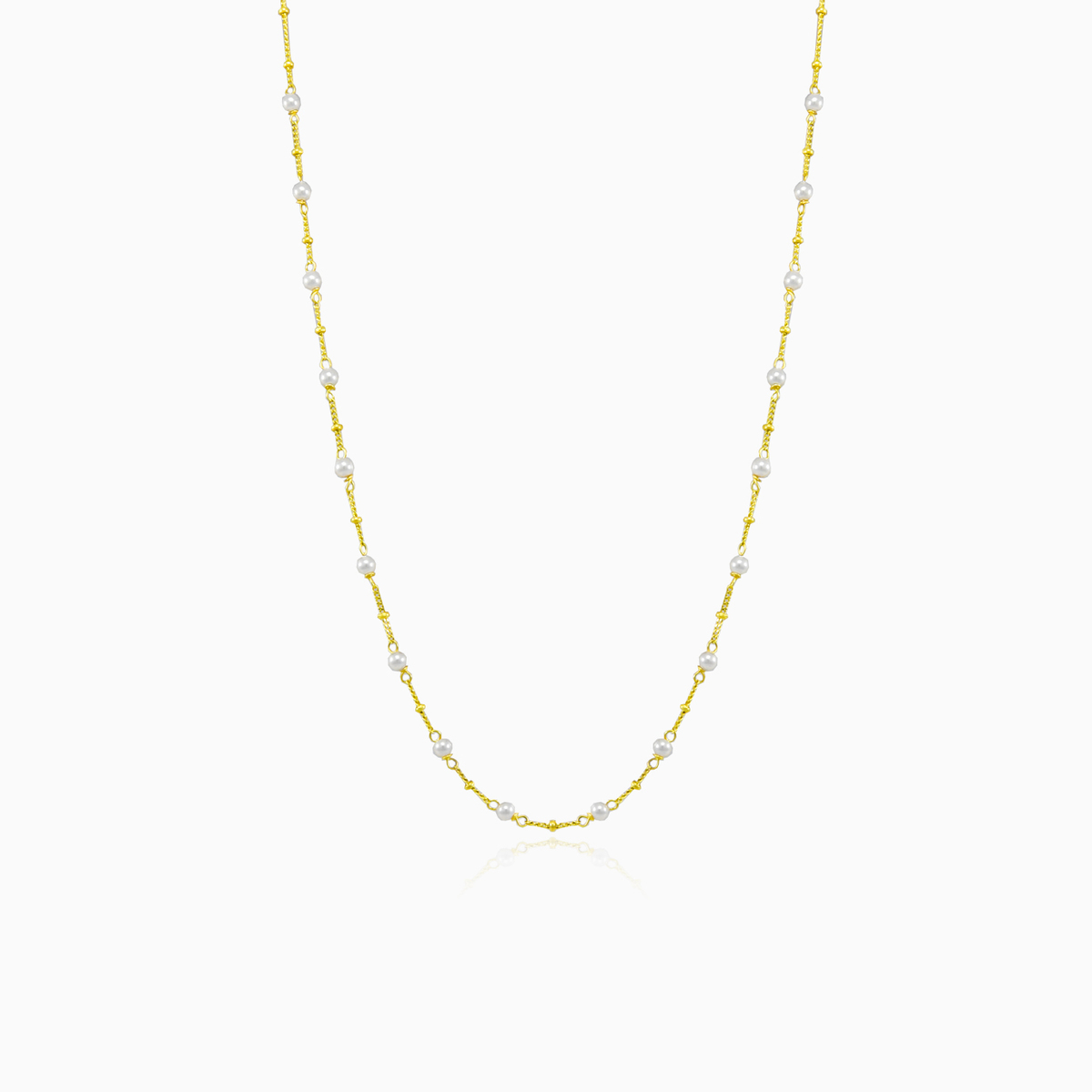 Zlatý minimalistický perlový náhrdelník dámské Náhrdelníky Tinge N.1