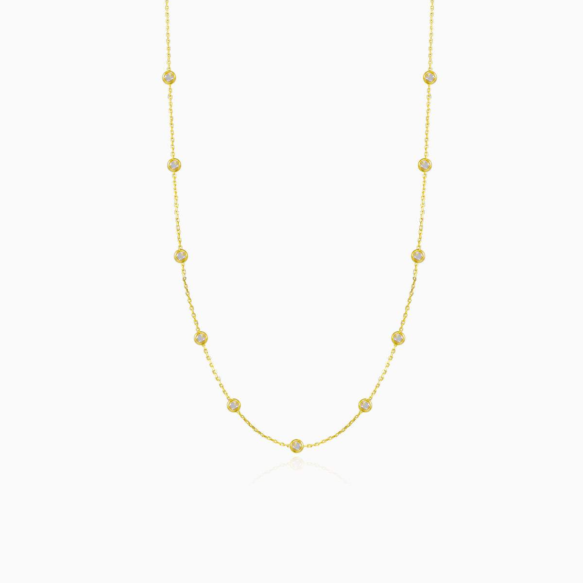 Minimalistic gold crystal necklace Frauen Halsketten Tinge N.1