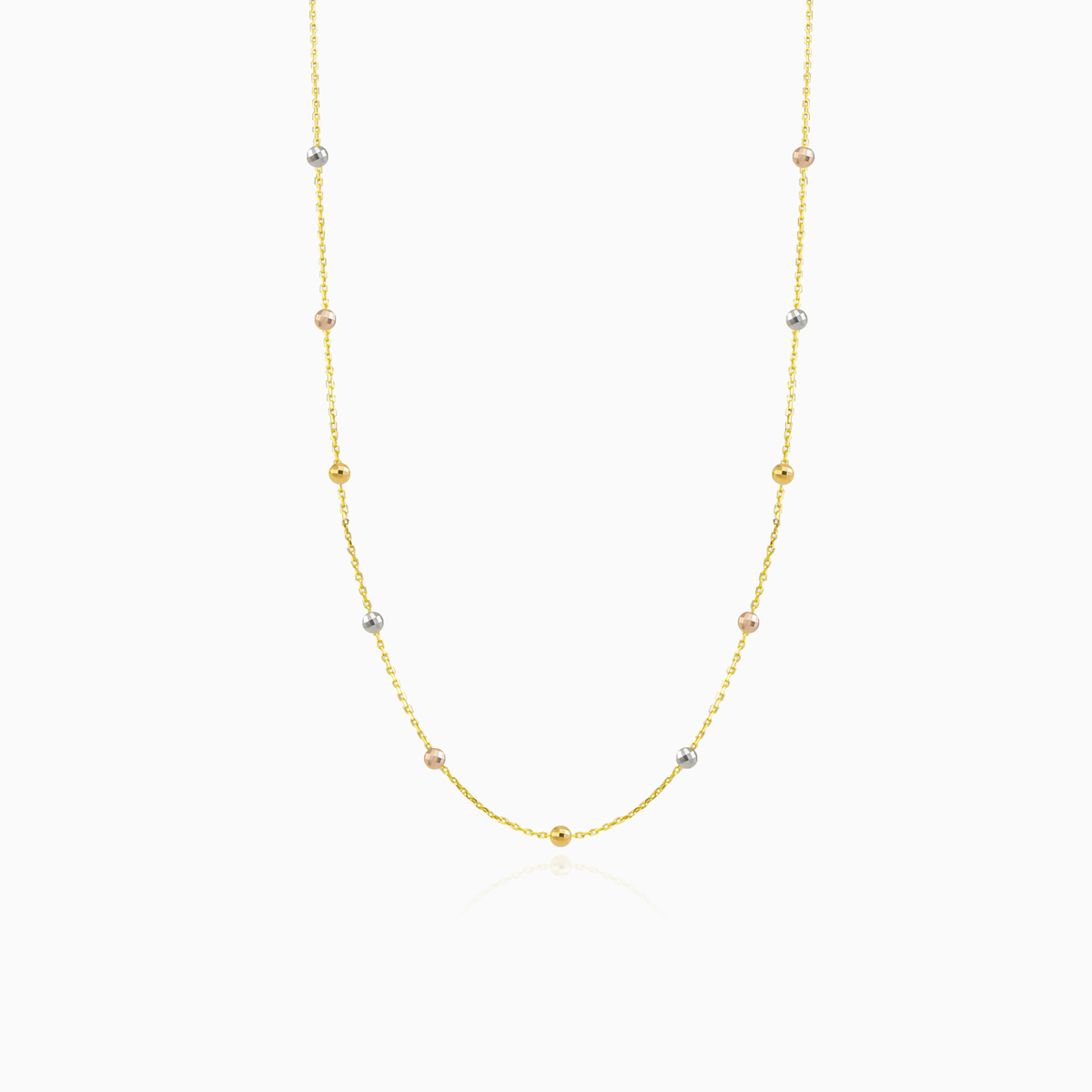 Minimalistic tricolor gold necklace woman Necklaces Tinge N.1