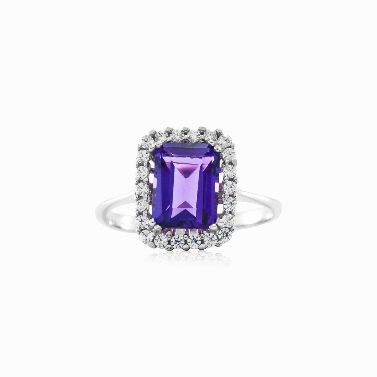 Misterio Amethyst-Ring Frauen Verlobungsringe Royal N.1
