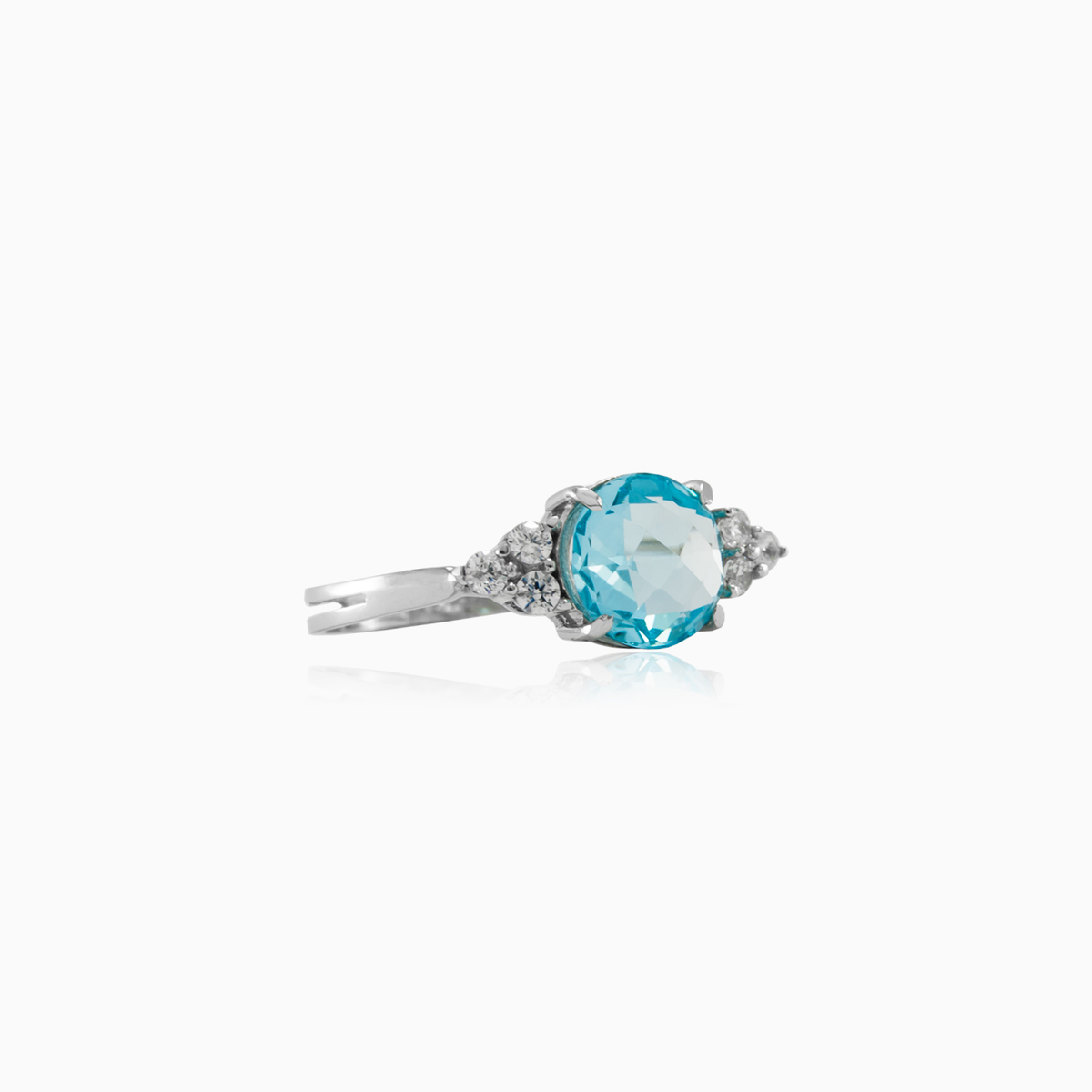 Blue Topaz engagement ring woman Engagement rings Tinge N.2