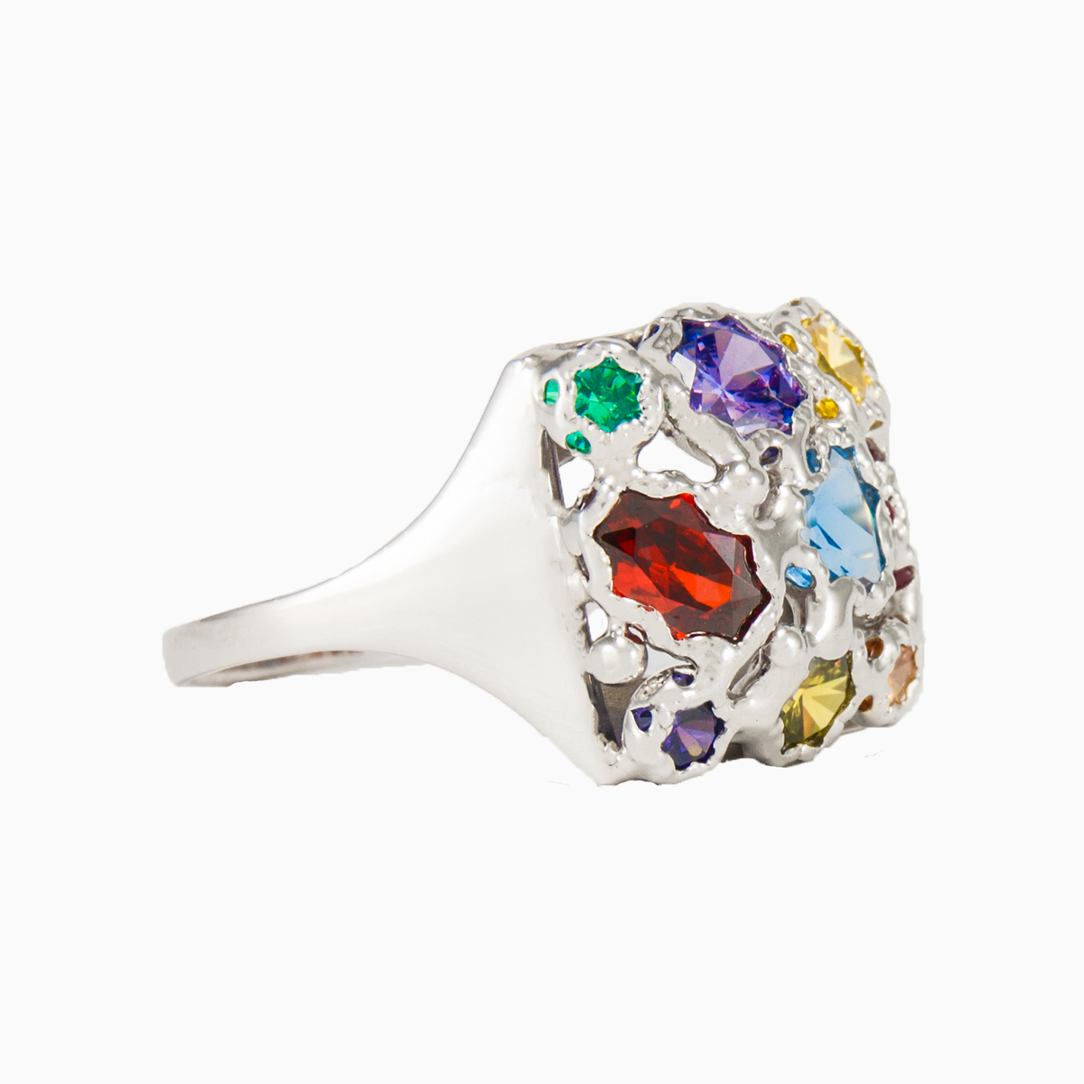 Anillo cuadrado de mosaico mujer Anillos Mosaico N.4