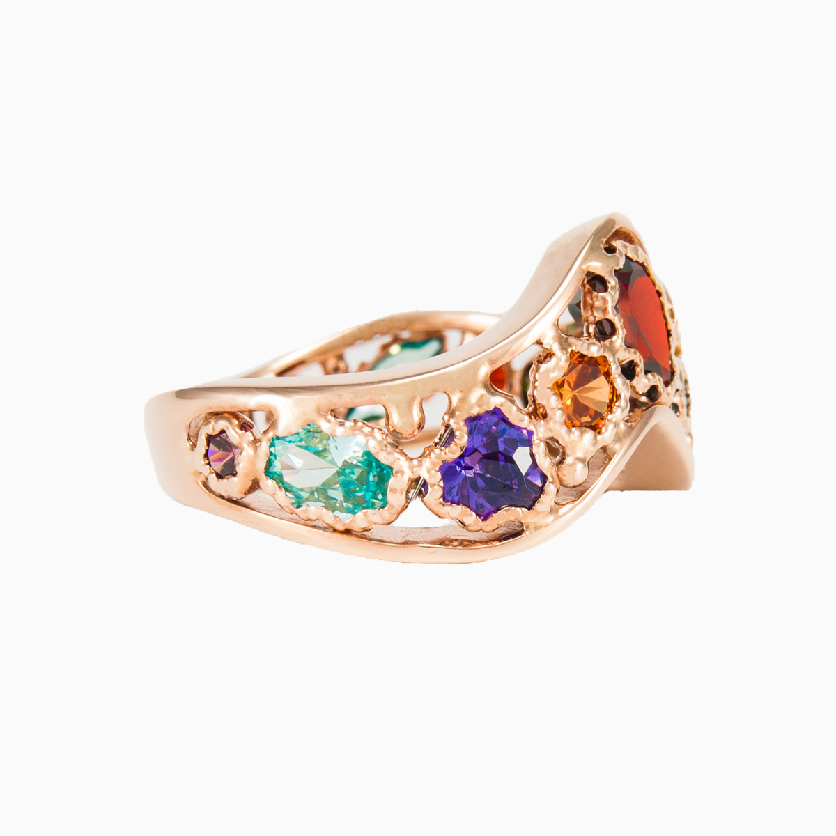 Mosaico gebogener Barockring Frauen Ringe Mosaico N.2