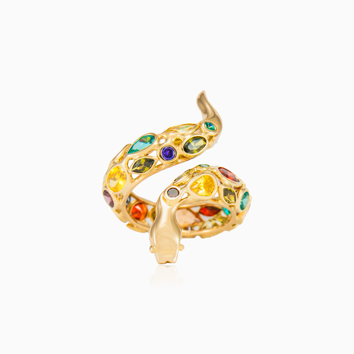 Mosaico gelber Schlangenring Frauen Ringe Mosaico N.1