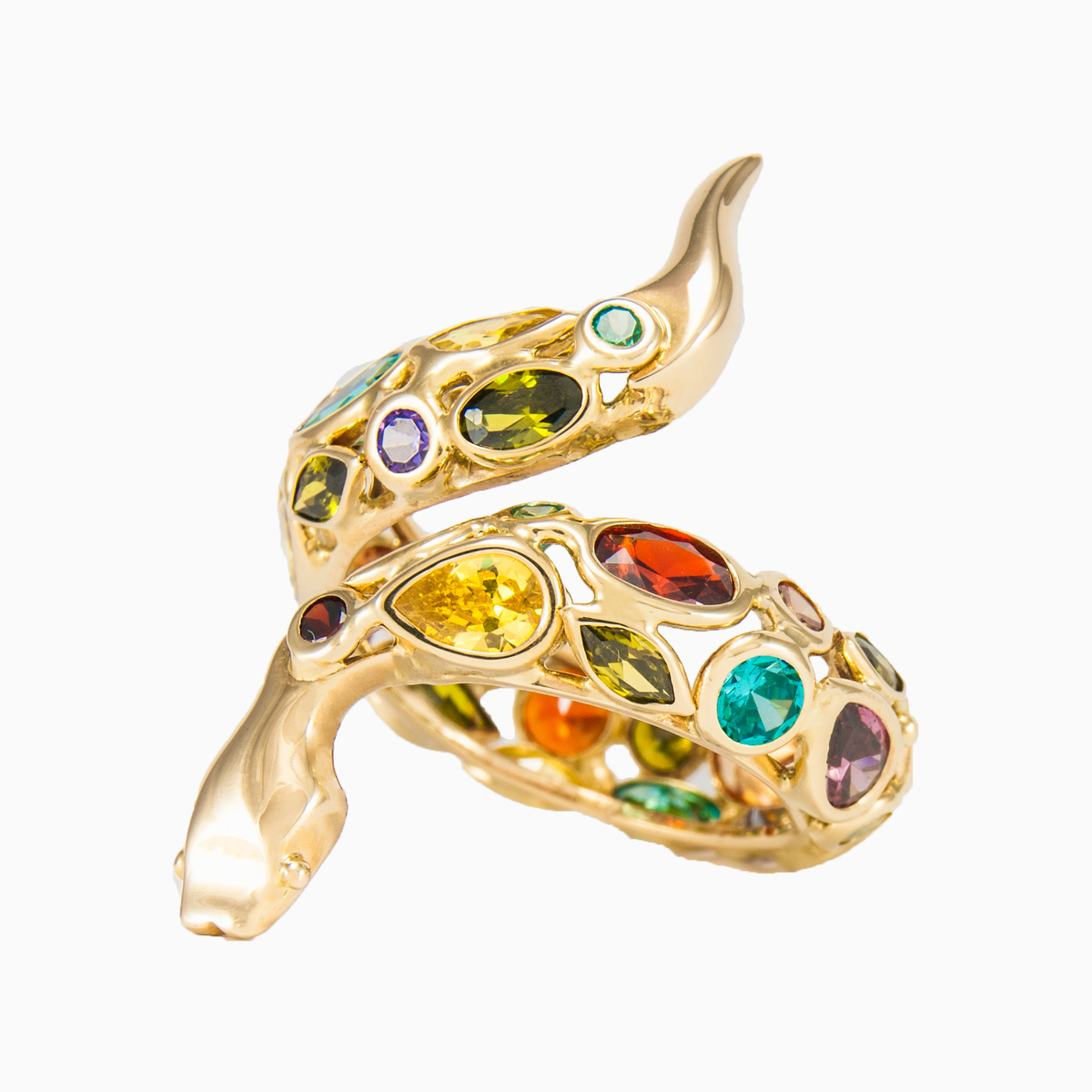 Mosaico gelber Schlangenring Frauen Ringe Mosaico N.8