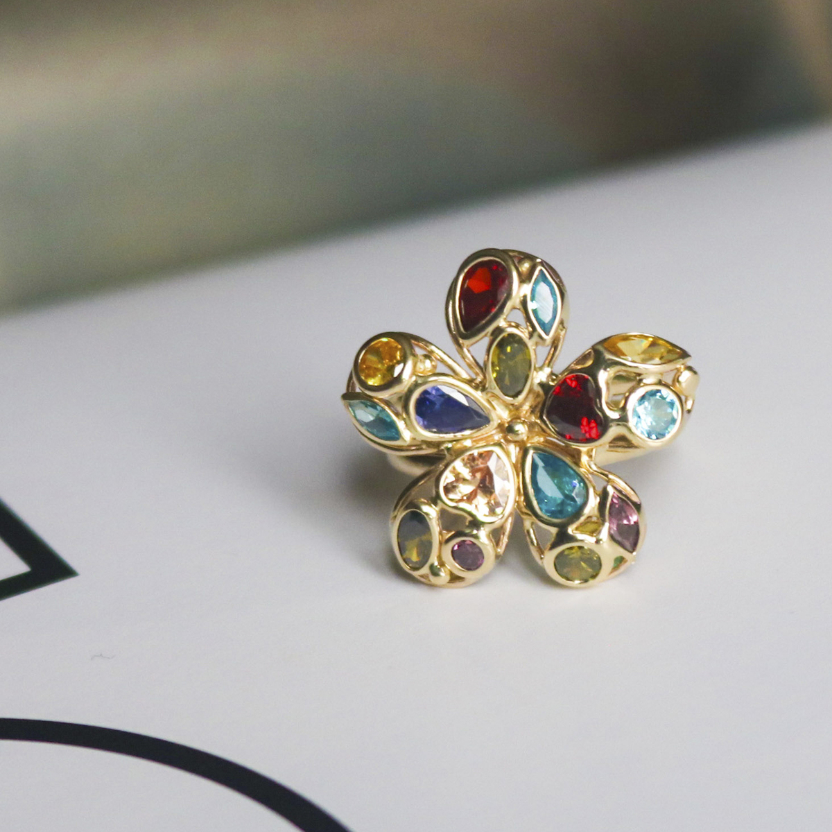 Mosaico yellow flower ring woman Rings Mosaico N.1