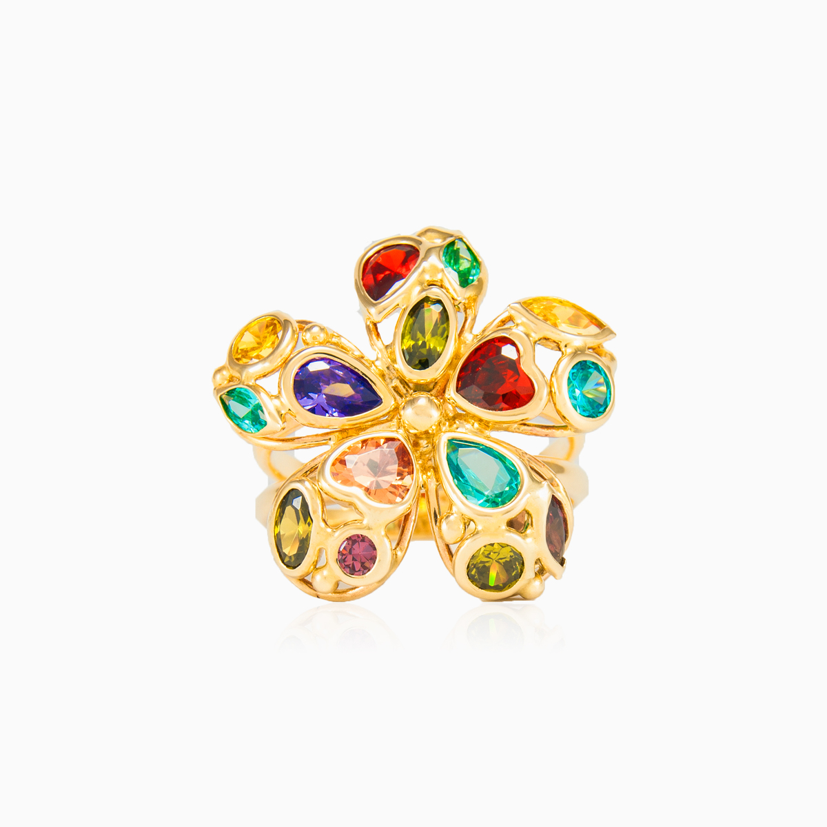 Mosaico yellow flower ring woman Rings Mosaico N.2