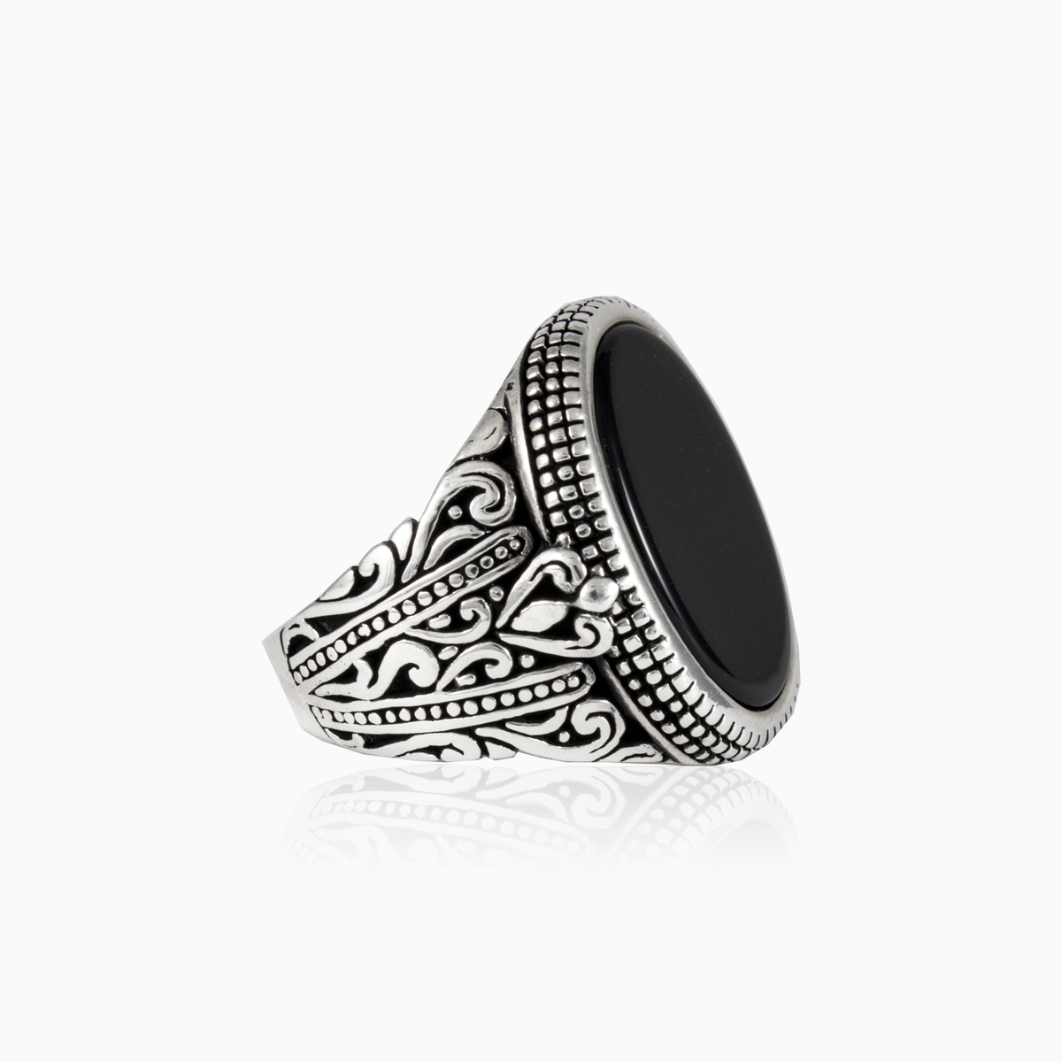 Ónix ovalado grande hombre Anillos Palmyra N.2